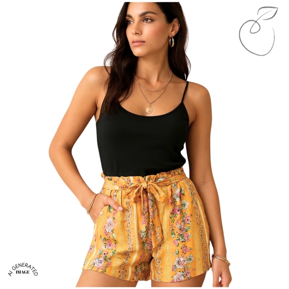 OCTOBER LOVE HIGH WAIST SHORTS SZ 2X - Picture 1 of 14